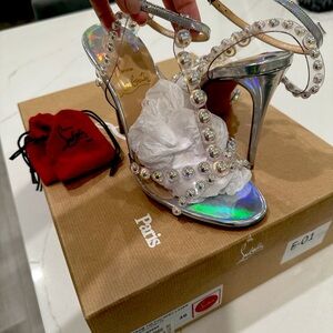 Christian Laboutin t-strap sandals